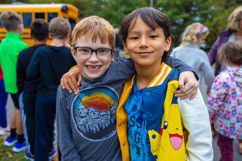 Students practice bus safety